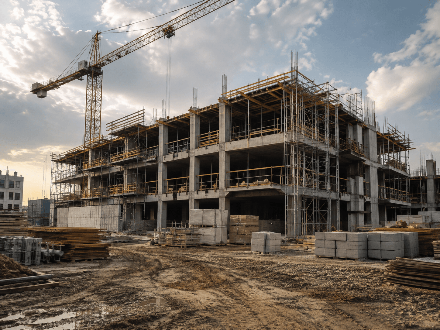 Construction jobsite excavation and earth moving