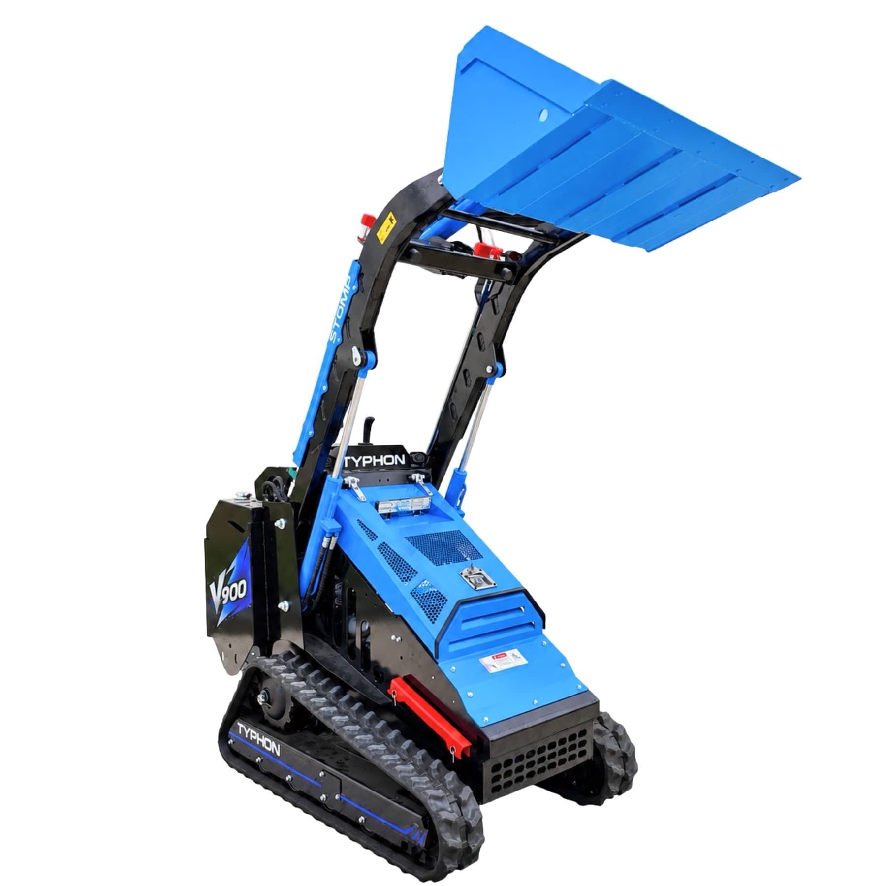 TYPHON STOMP V900 compact track loader in pacific blue