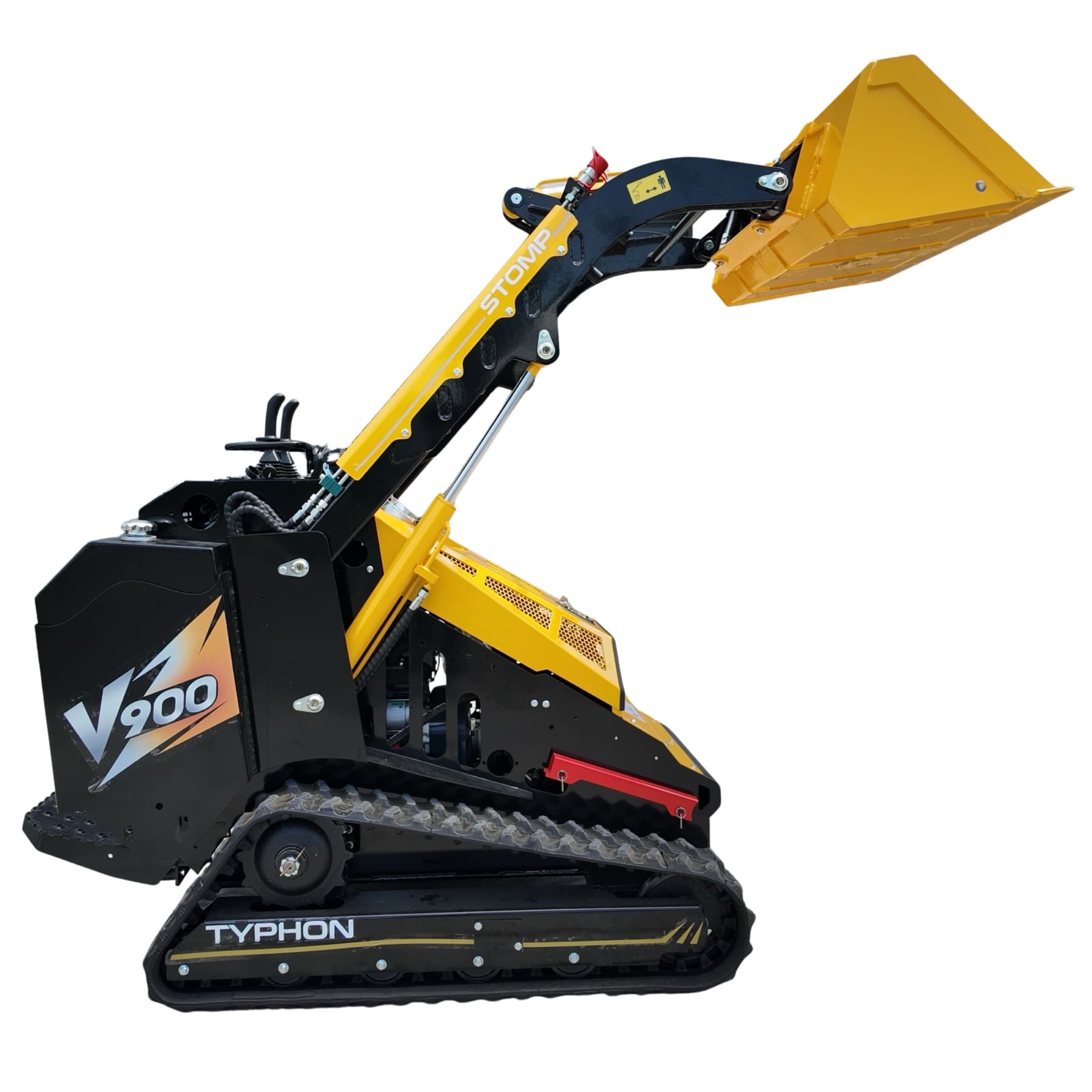TYPHON STOMP V900 compact track loader in cyber yellow