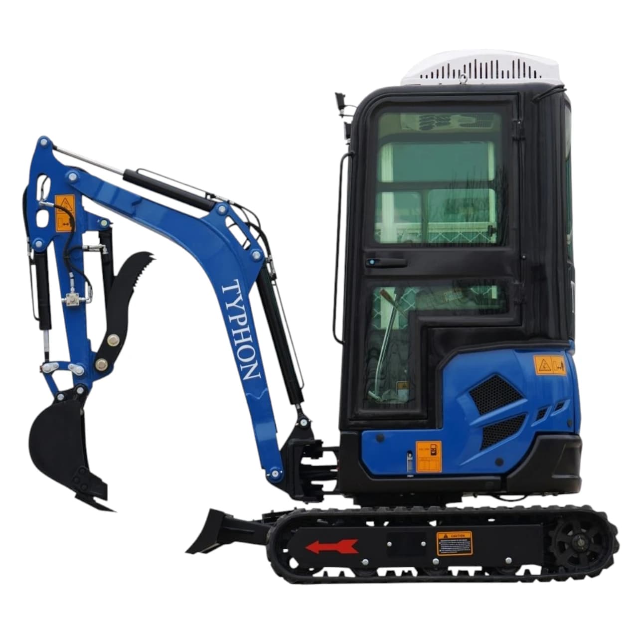 2025 4,000 lb TYPHON TERROR XVII Cabin Mini Excavator Rubber Track with Kubota D902 Diesel Engine USA View 1