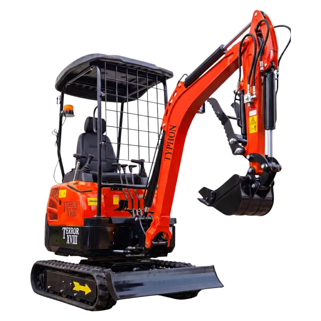 New 4,000 lb TYPHON Lux Mini Excavator Rubber Track with Kubota Diesel Engine USA View 1