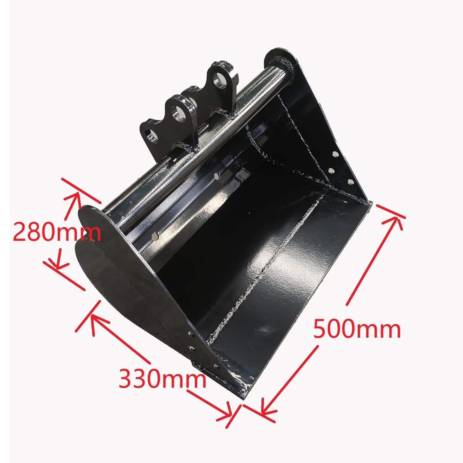 500mm Plain Mud Bucket: Attachment for TYPHON Mini Excavators USA View 2
