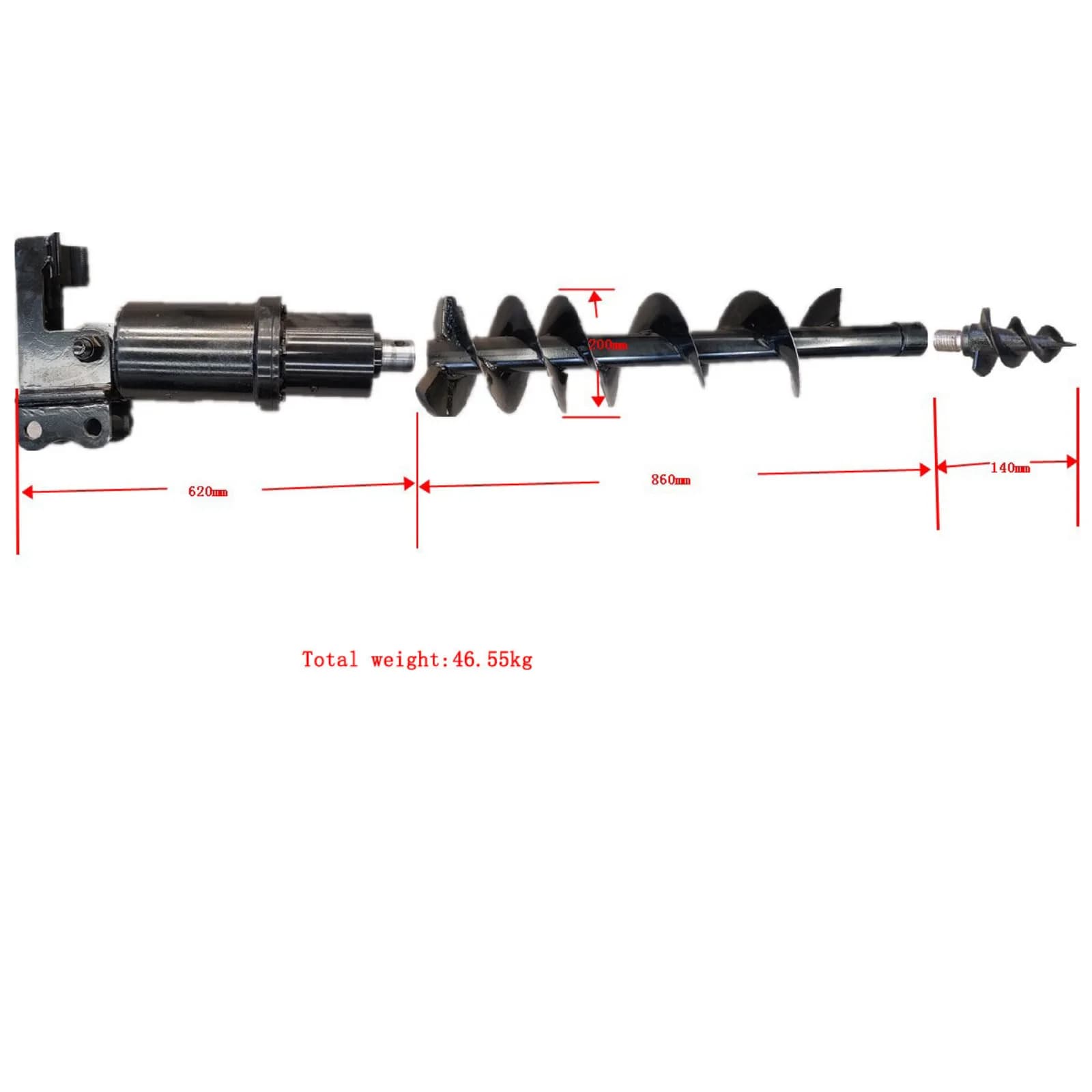 TYPHON Attachments Auger Drill Attachment for Mini Excavators Machinery USA View 2