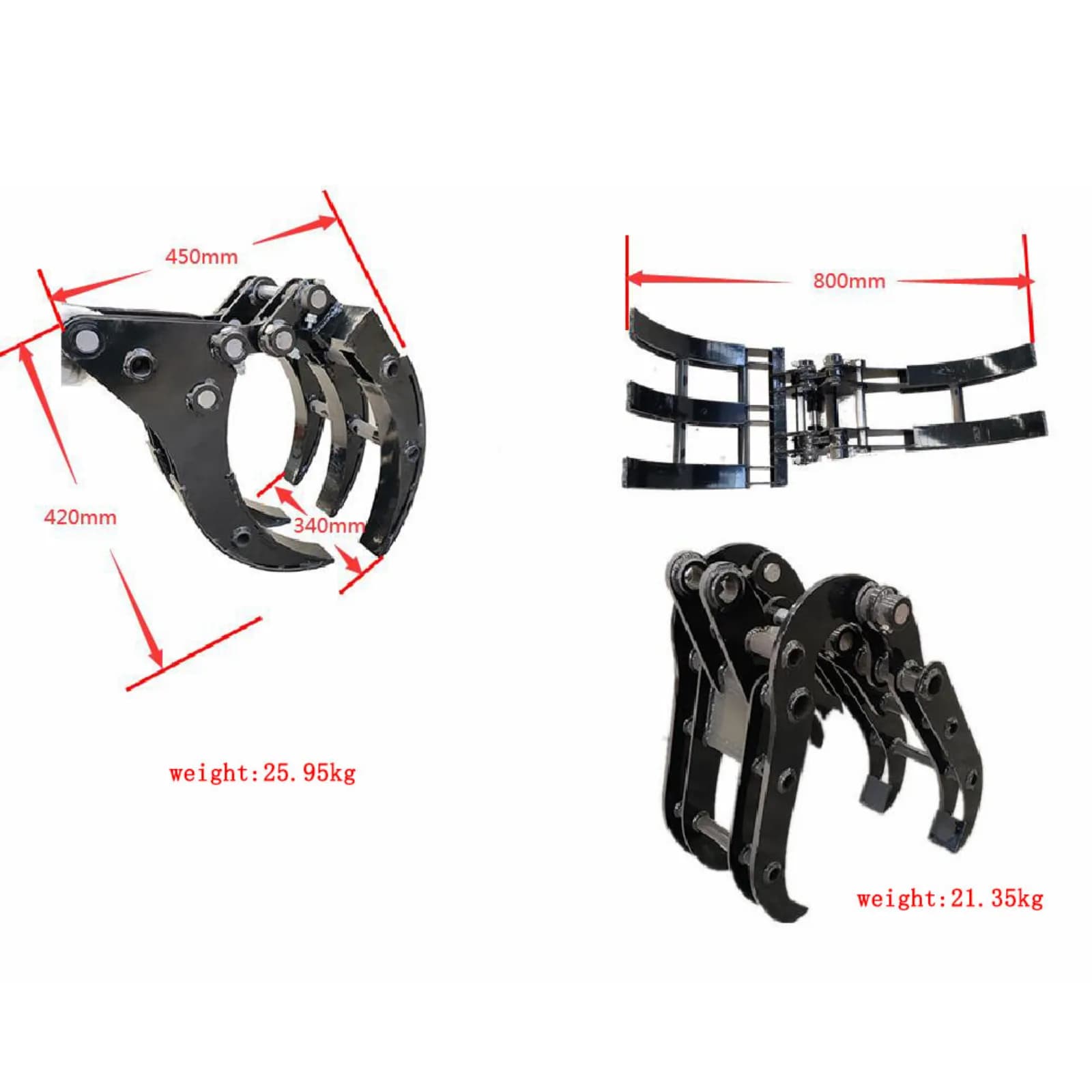 TYPHON Attachments Grapple Attachment for Mini Excavators Grabber USA View 2