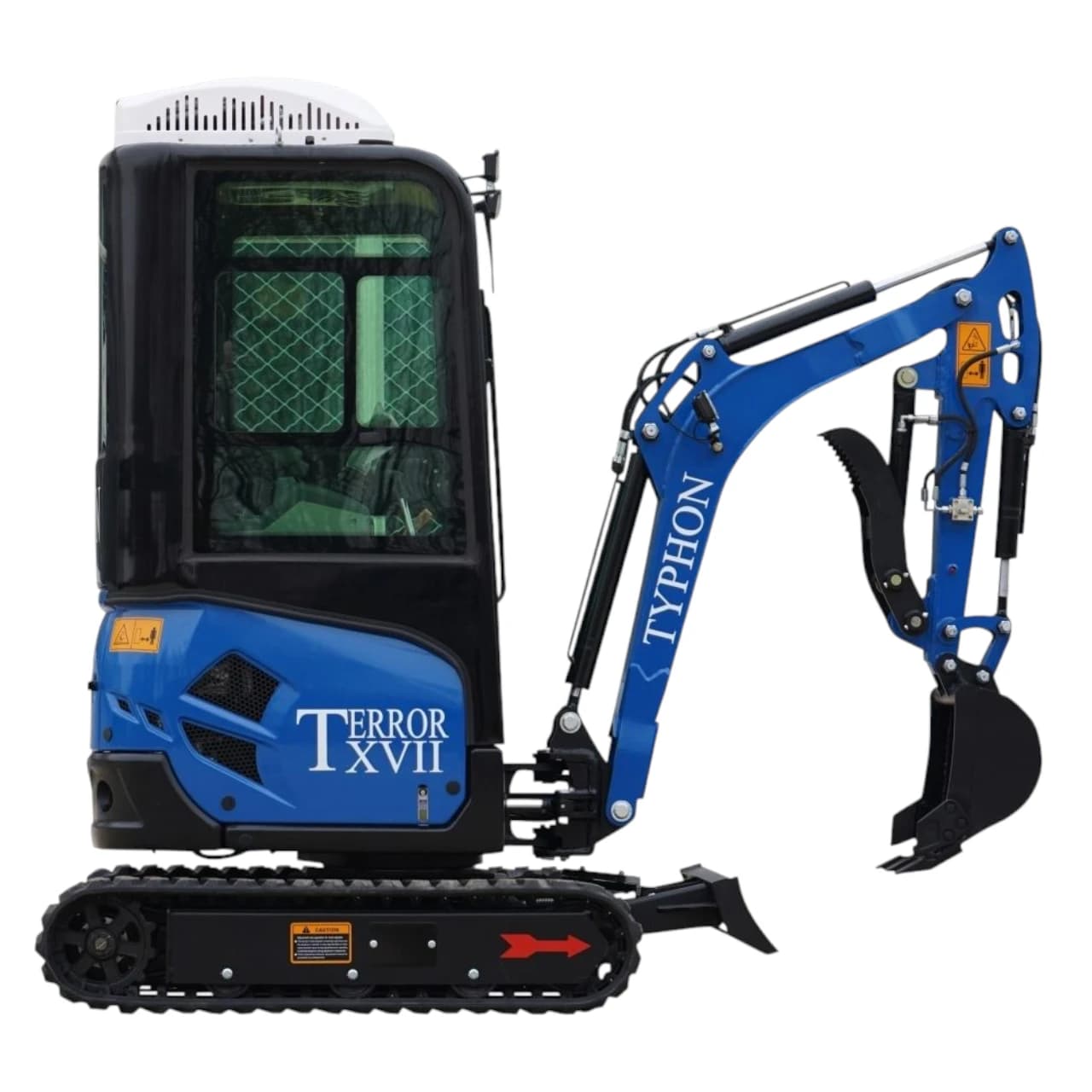2025 4,000 lb TYPHON TERROR XVII Cabin Mini Excavator Rubber Track with Kubota D902 Diesel Engine USA View 3