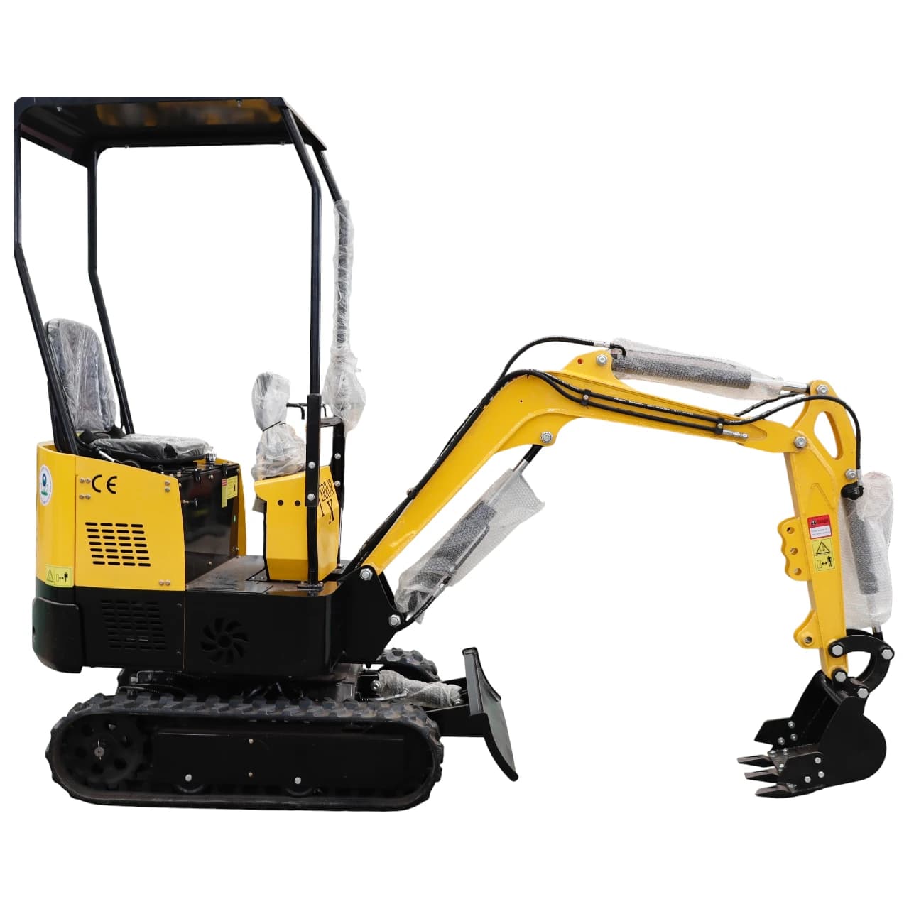TYPHON TERROR X STORM Mini Excavator – 1 Ton Trench Digger with Canopy, Hydraulic Thumb Clip, Bucket USA View 3
