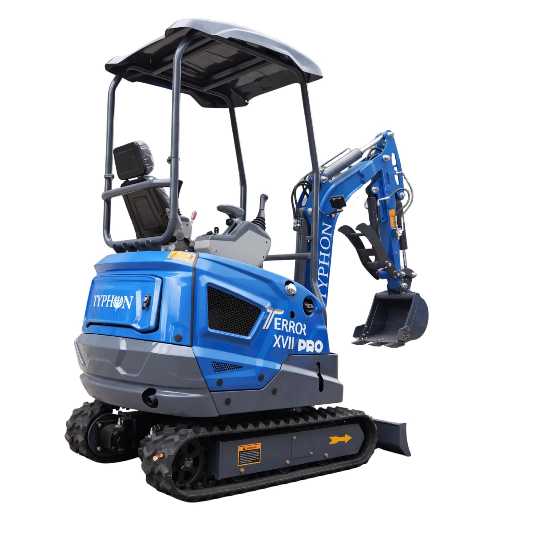 New TYPHON TERROR XVII PRO 3800 lb Mini Excavator – Kubota Diesel, Premium Hydraulics, 14kN Dig Force, Boom Swing View 3