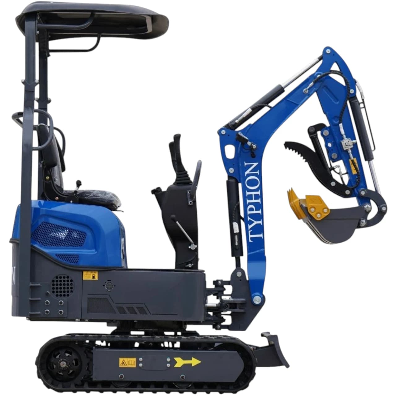 TYPHON TERROR XI STORM Mini Excavator – 1.1 Ton Trench Digger with Boom Swing, Hydraulic Thumb Clip, Bucket USA View 4