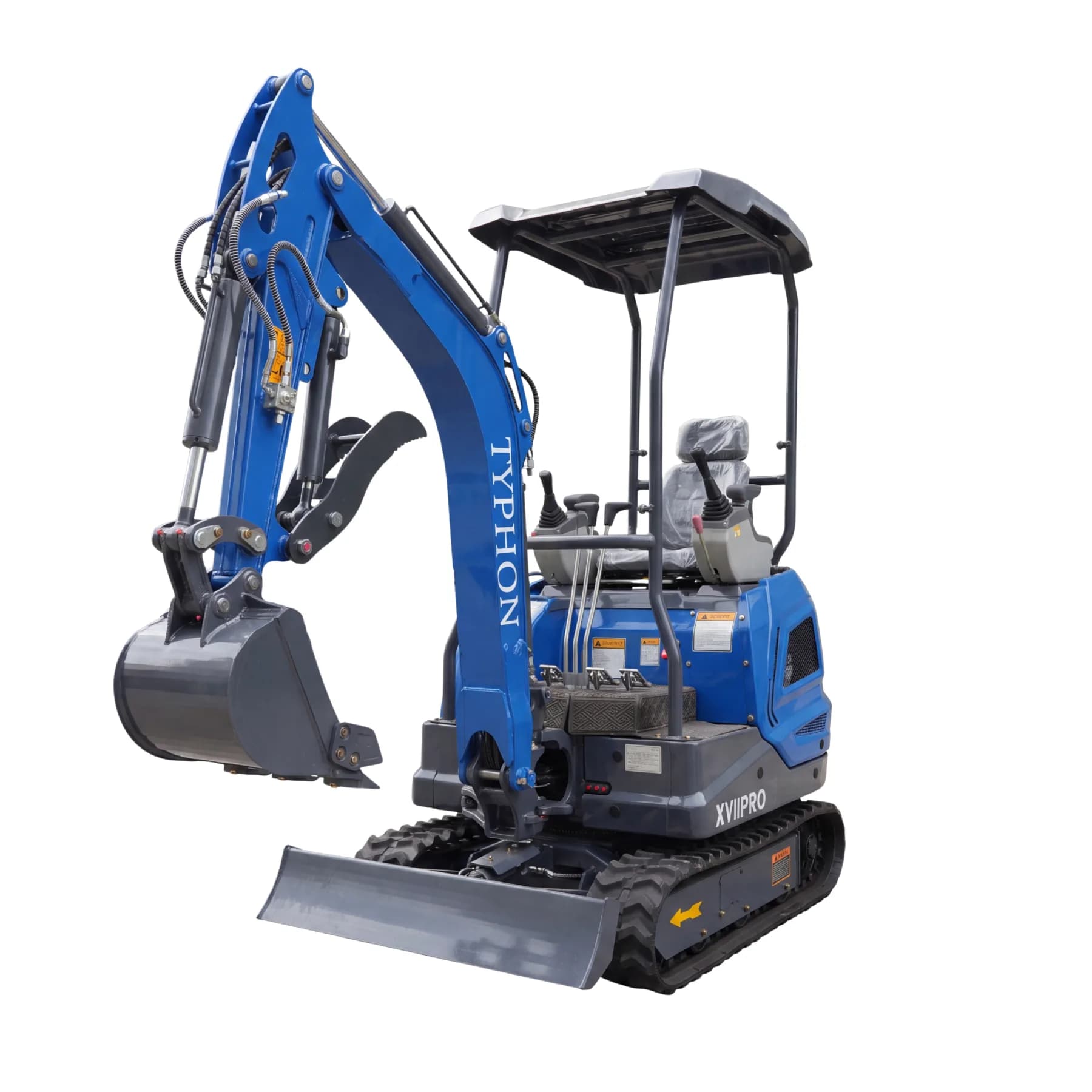 New TYPHON TERROR XVII PRO 3800 lb Mini Excavator – Kubota Diesel, Premium Hydraulics, 14kN Dig Force, Boom Swing View 4