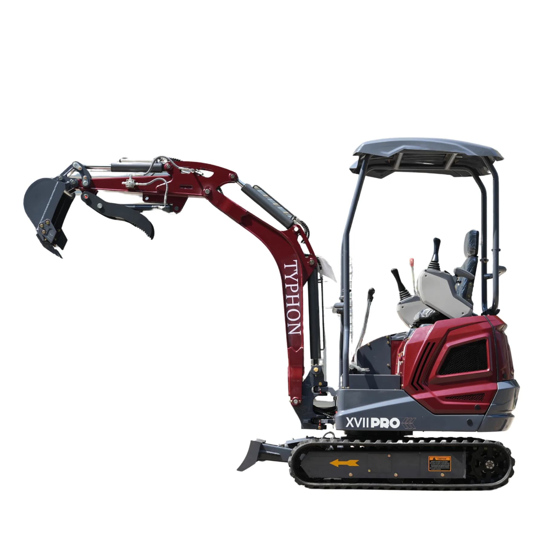 TYPHON TERROR XVII PRO 3800 lbs Mini Excavator Kubota Diesel, Hydraulic Thumb, Dozer Blade & Boom Swing View 5