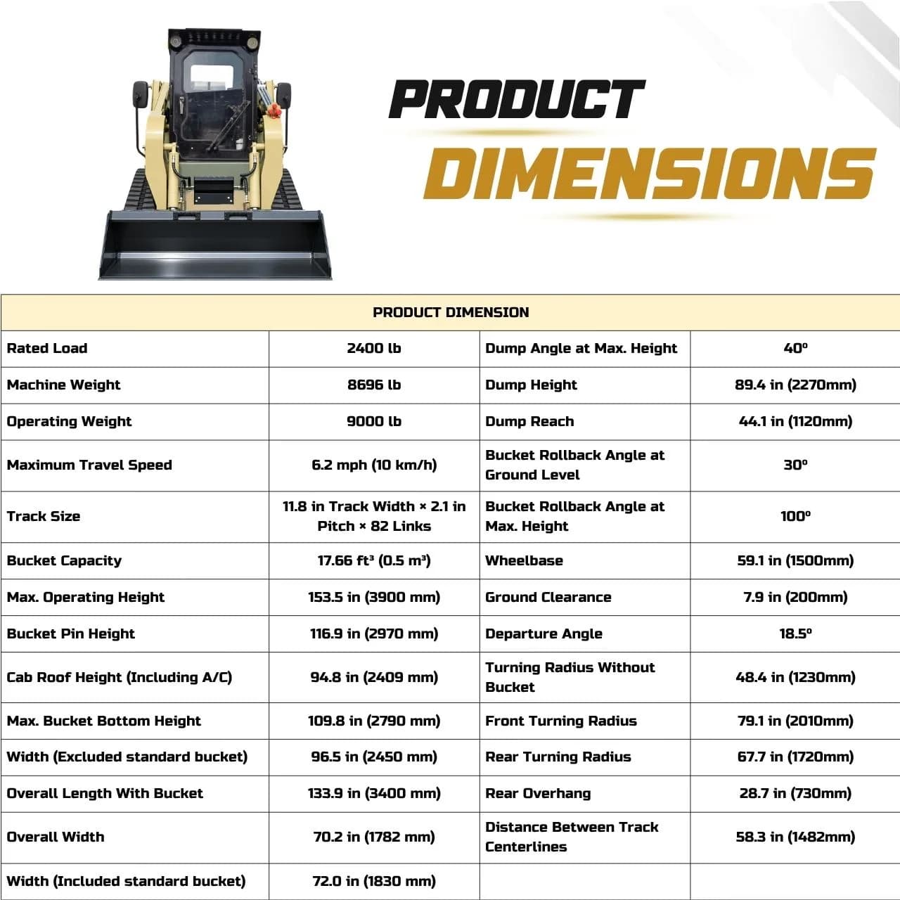 TYPHON STOMP 65 PROPACT 9,000 lb Tracked Skid Steer – 74 HP Cummins & AC/Heat Cab — view 2