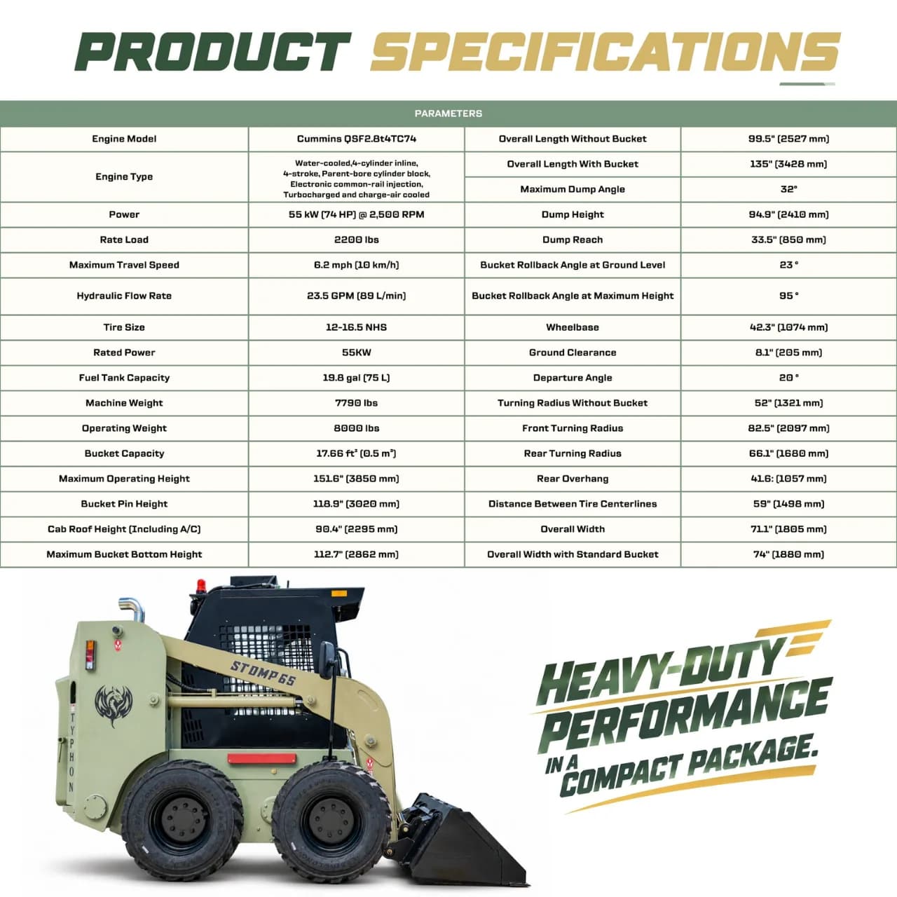 TYPHON STOMP 65 PROPACT 4WD 8,000 lb Wheeled Skid Steer – 74 HP Cummins, 2,200 lb Rated Load — view 2