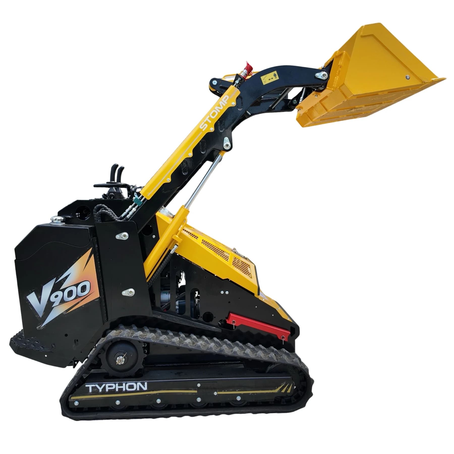 TYPHON STOMP V900 compact track loader in cyber yellow