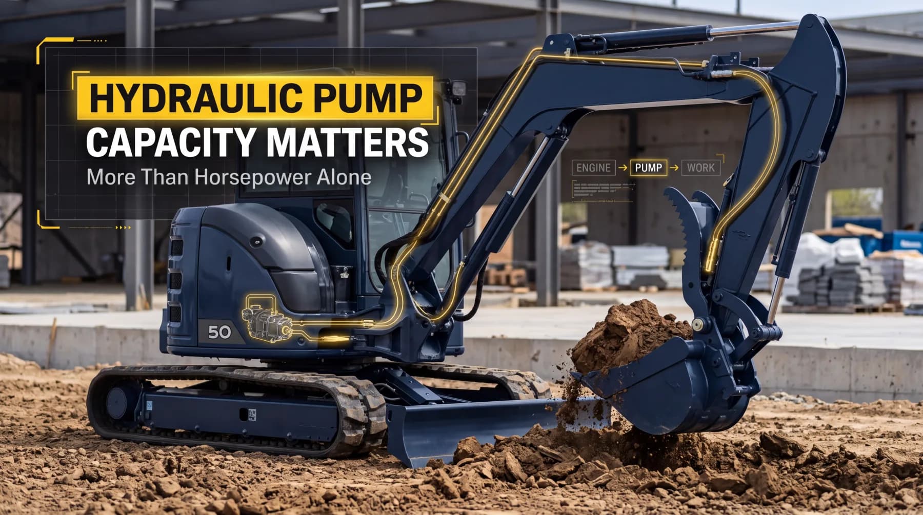 Why Hydraulic Pump Capacity Matters More Than Horsepower Alone in Excavator