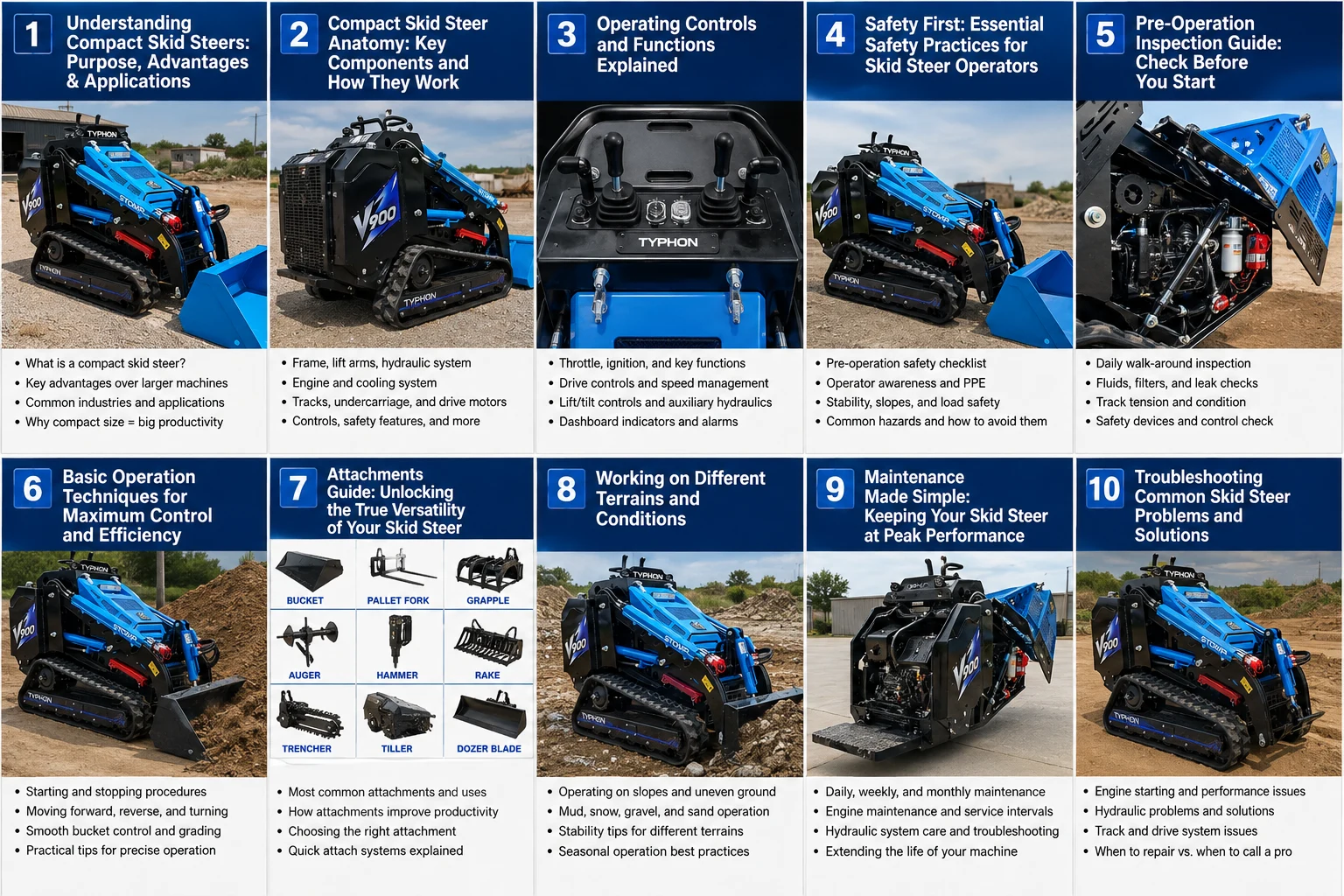Compact Skid Steer Complete Guide: How the Machine Works, Key Components, and Jobsite Uses