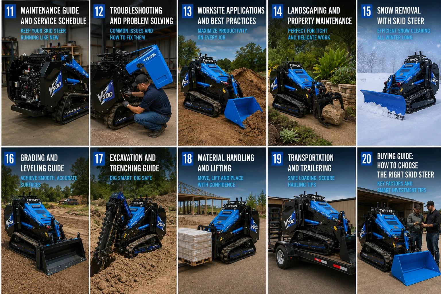 Compact Skid Steer Construction Guide: Excavation Support, Loading, Cleanup, and Material Handling
