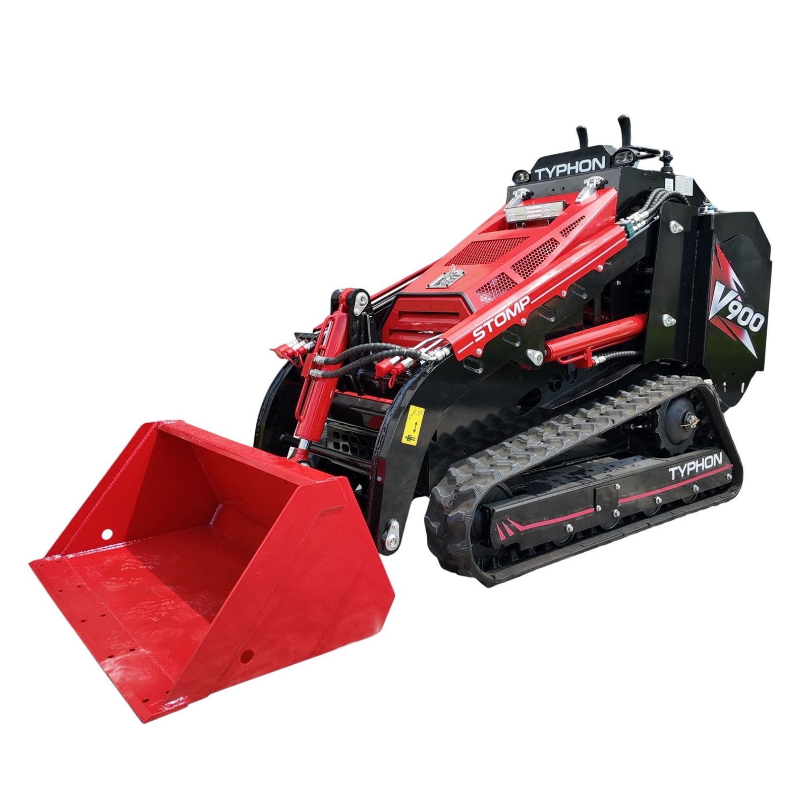 Red TYPHON STOMP V900 front three-quarter