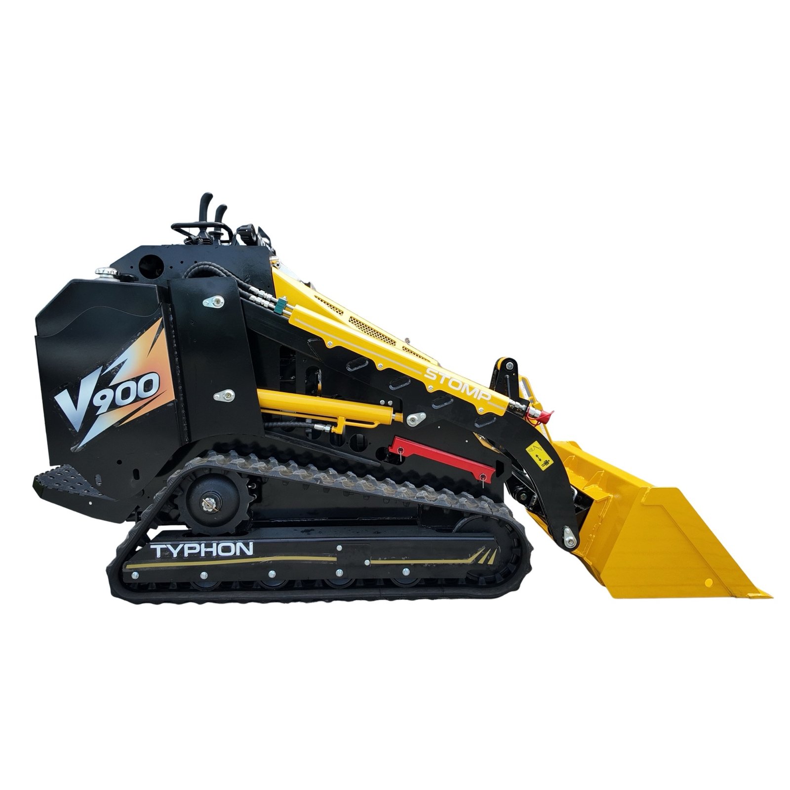 Brand New TYPHON STOMP V900 1.4-Ton Compact Track Loader with 25HP Kubota Diesel Engine 1,102 lb Max Load (Cyber Yellow) - View 3