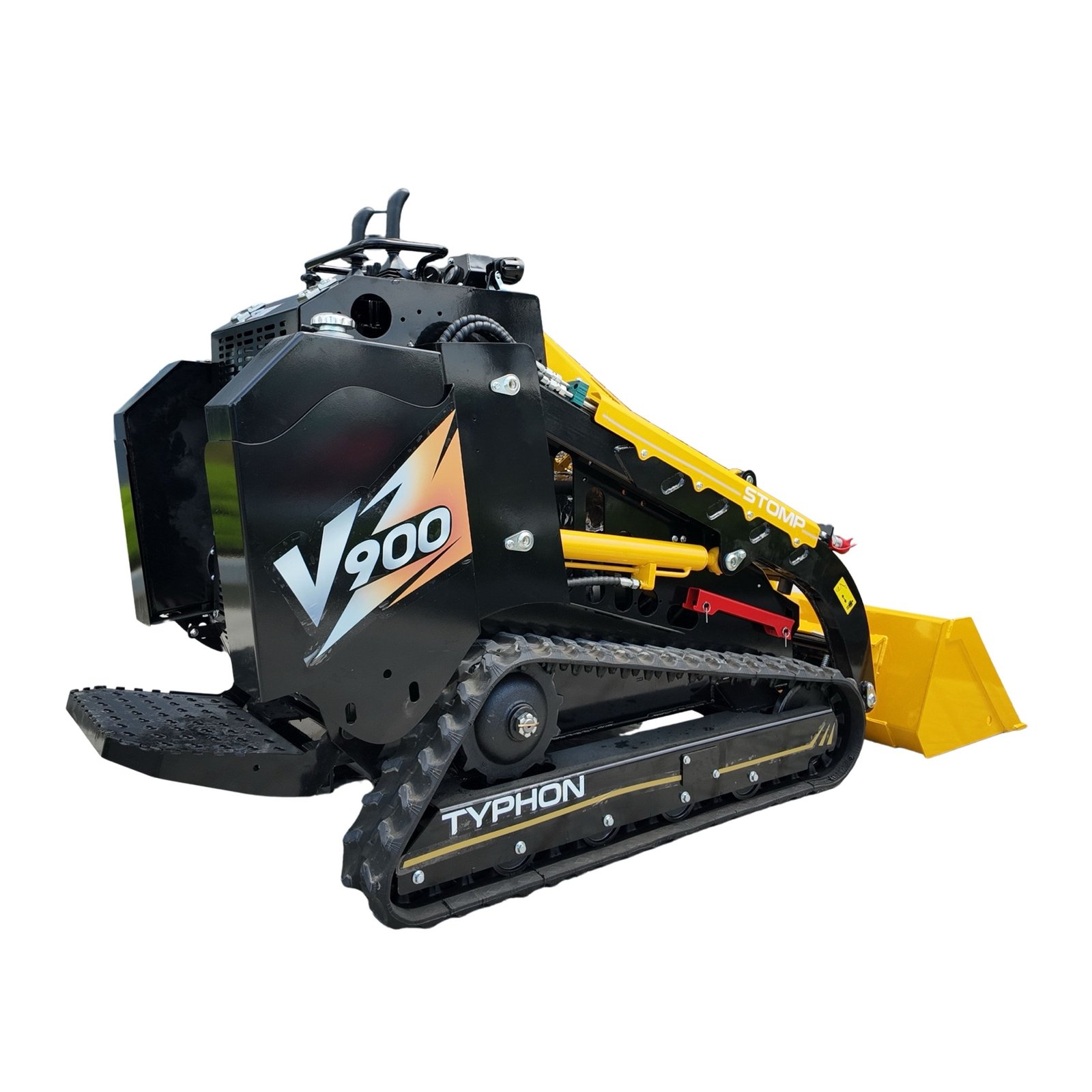 Brand New TYPHON STOMP V900 1.4-Ton Compact Track Loader with 25HP Kubota Diesel Engine 1,102 lb Max Load (Cyber Yellow) - View 4